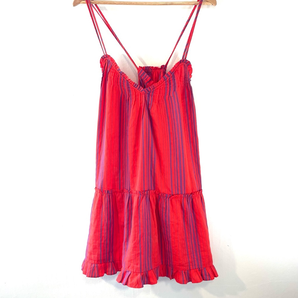 Universal Thread Vibrant Red‎ and Purple Striped Top